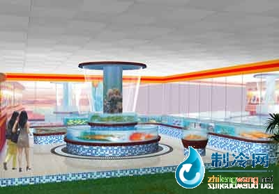 北京将台商务会馆池大型海鲜池工程