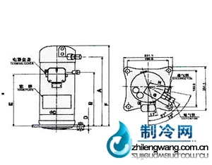 大金GA系列三相涡旋压缩机(R22制冷剂)